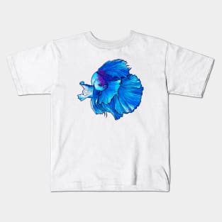 Blue Betta Fish Kids T-Shirt